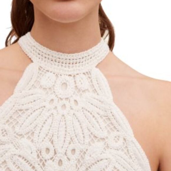 Maje ! Ribambelle Dress, Floral-Embroidered Crochet-Knit Dress, (EU/40) - Picture 4 of 12